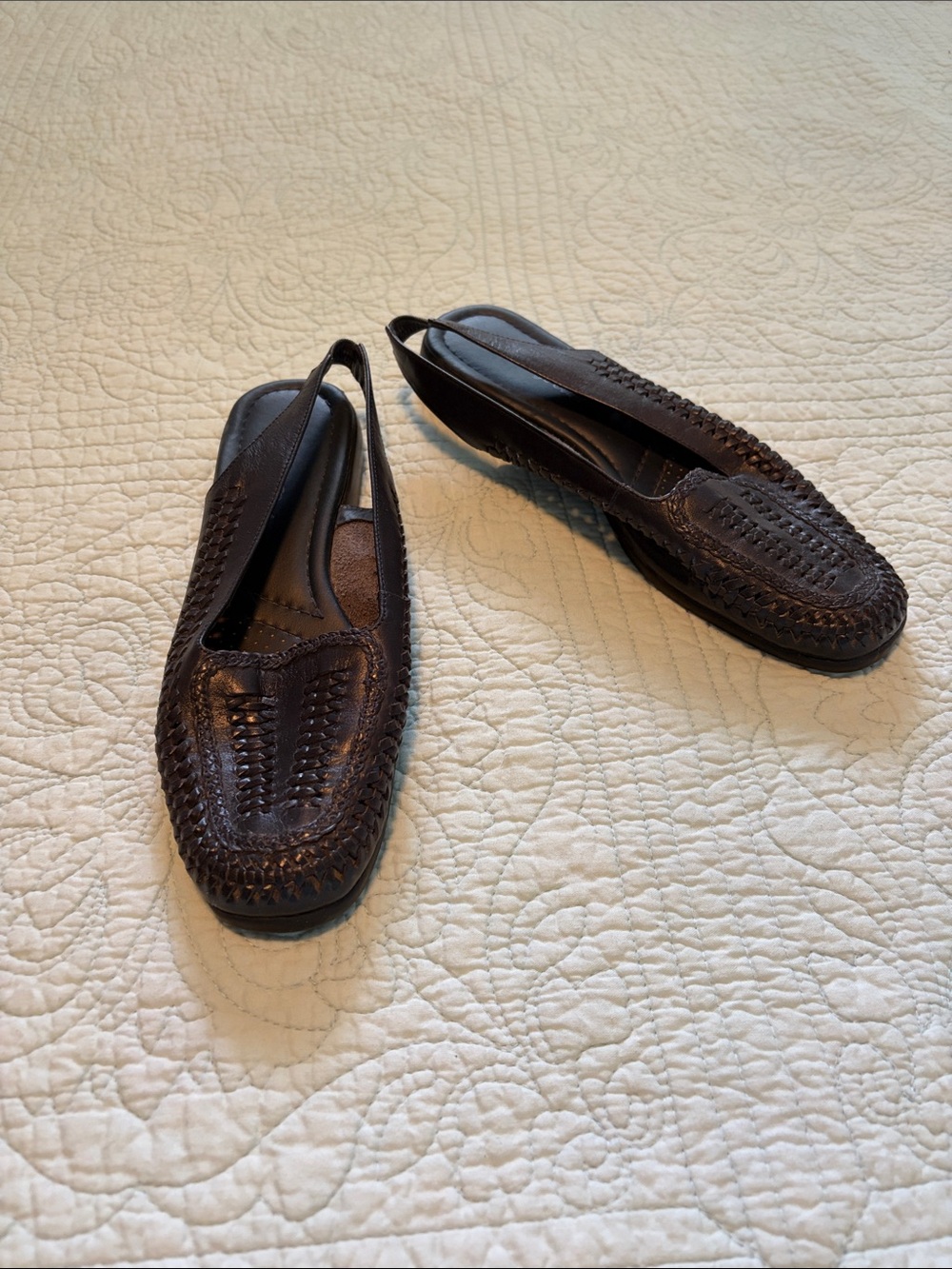Vintage Navy Huaraches Slingback Sandals